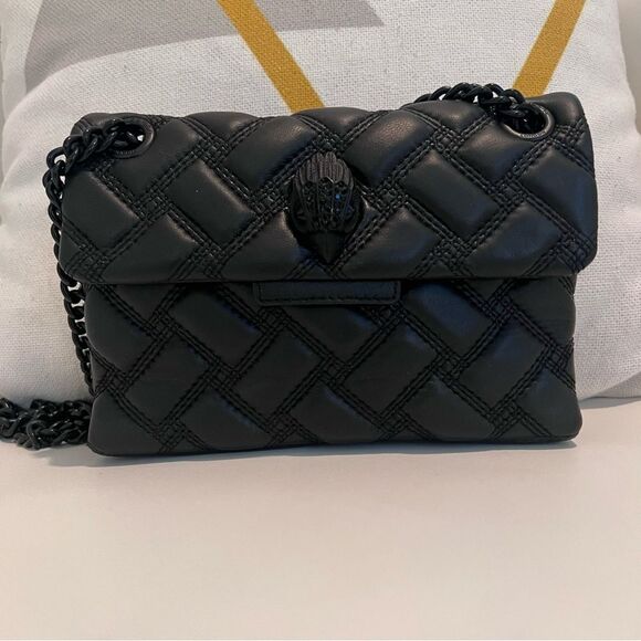 Kurt Geiger Mini Kensington Drench Bag Leather Black - Picture 2 of 9